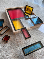 Układanka sensoryczna Little Mondrian – Kreatywny sorter geometryczny 3w1