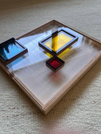 Układanka sensoryczna Little Mondrian – Kreatywny sorter geometryczny 3w1