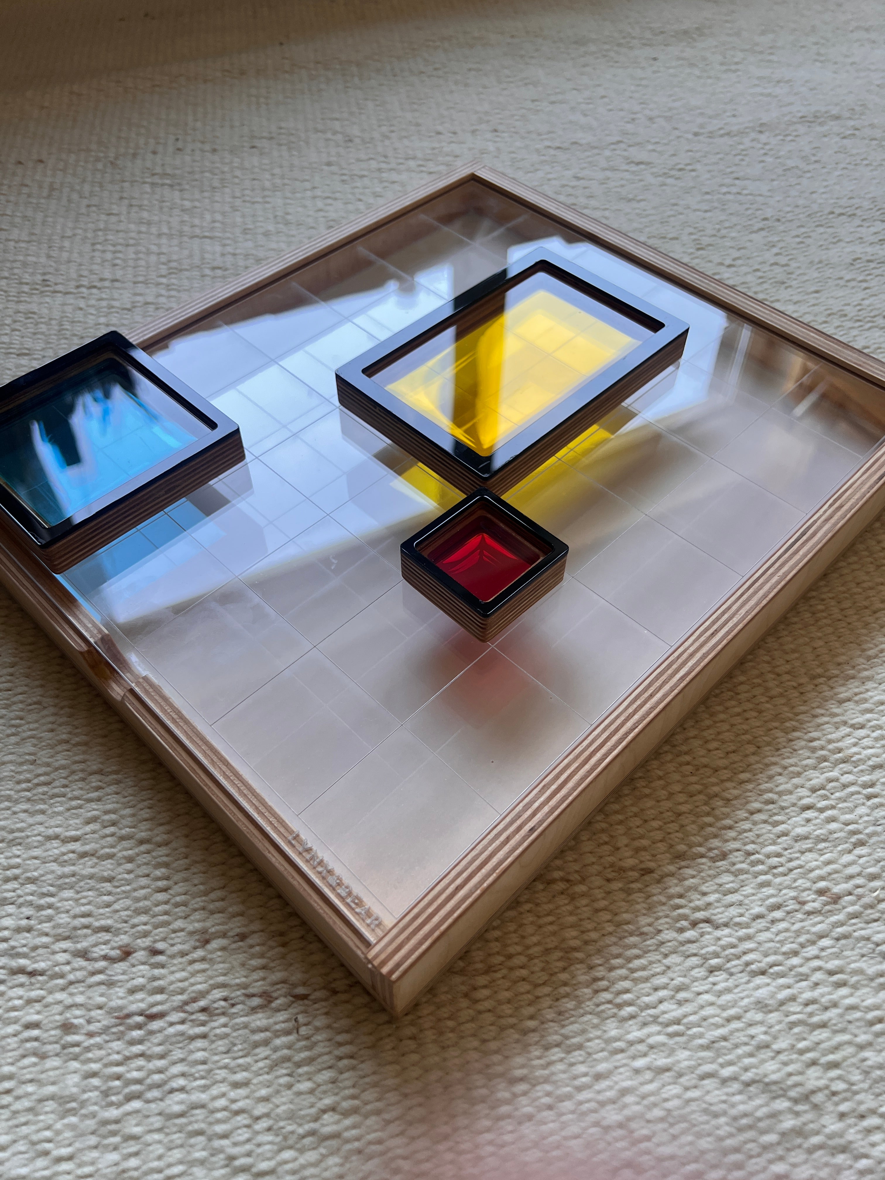 Układanka sensoryczna Little Mondrian – Kreatywny sorter geometryczny 3w1