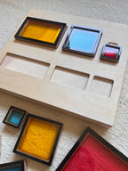 Układanka sensoryczna Little Mondrian – Kreatywny sorter geometryczny 3w1