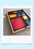 Układanka sensoryczna Little Mondrian – Kreatywny sorter geometryczny 3w1