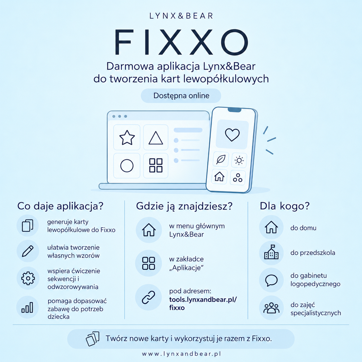 Fixxo z drewna orzechowego - układanka lewopółkulowa i zestaw majsterkowicza w jednym