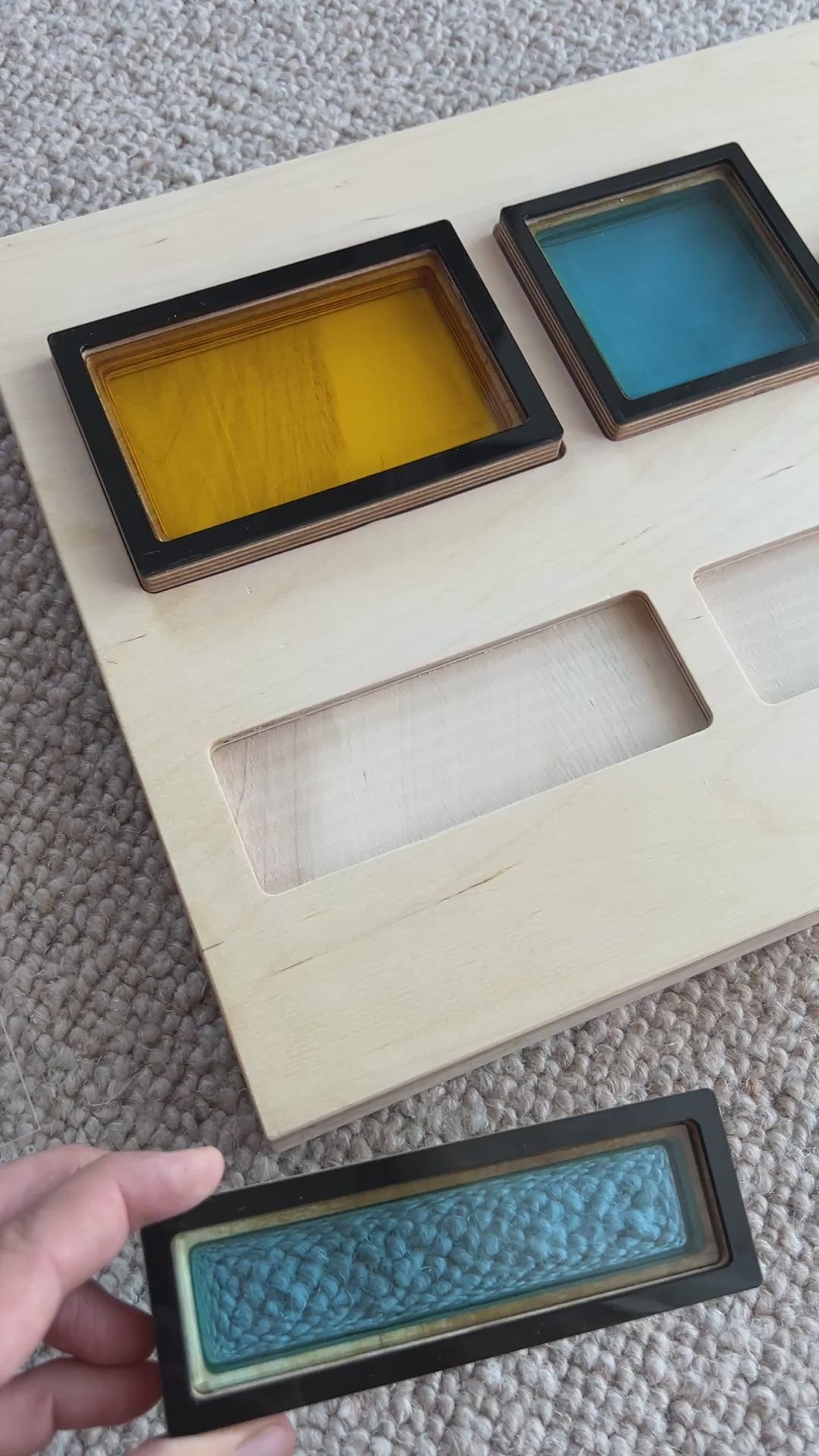 Układanka sensoryczna Little Mondrian – Kreatywny sorter geometryczny 3w1